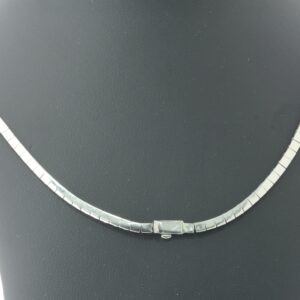 18ct White Gold Tennis Diamond Collarate 18″ 6.76