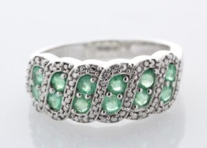 Silver Emerald Ring Carats