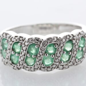 Silver Emerald Ring Carats