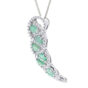 Silver Emerald Pendant