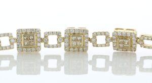 14ct Yellow Gold Full Eternity Diamond Bracelet 4.05