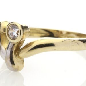 9ct Single Stone Rub Over Set Diamond Ring 0.20 Carats