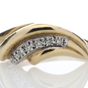 9ct Ladies Dress Diamond Ring 0.06 Carats