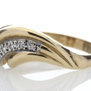 9ct Ladies Dress Diamond Ring 0.06 Carats