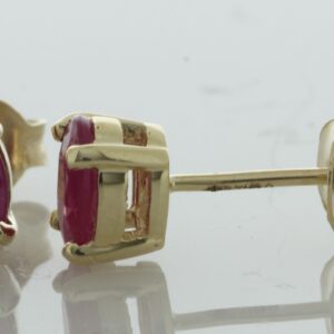 9ct Yellow Gold Ruby Earring (R1.12)