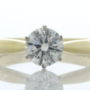 18ct Yellow Gold Single Stone LAB GROWN Diamond Ring 1.01