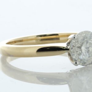 18ct Yellow Gold Single Stone Prong Set Diamond Ring 1.30