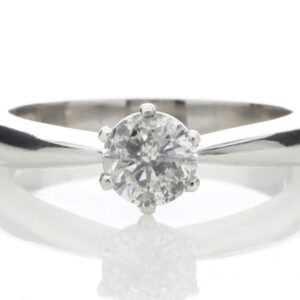 18ct Single Stone Diamond Ring 0.66 Carats Carats