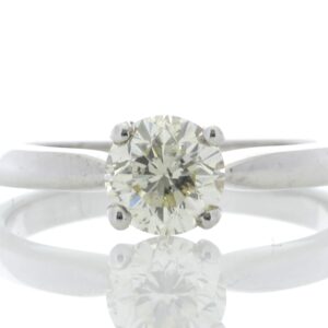 18ct White Gold Single Stone Claw Set Diamond Ring J SI 0.70 Carats