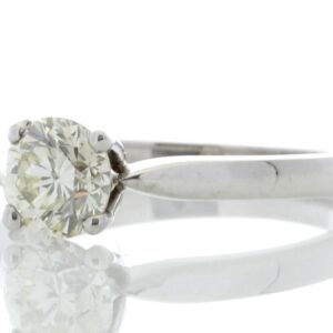 18ct White Gold Single Stone Claw Set Diamond Ring J SI 0.70 Carats