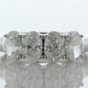 18ct White Gold Four Stone Oval Diamond Ring 1.50