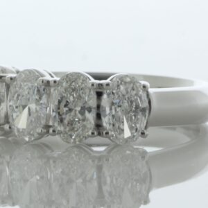 18ct White Gold Four Stone Oval Diamond Ring 1.50