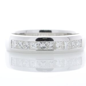 18ct White Gold Diamond Channel Set Half Eternity Ring 0.50 Carats