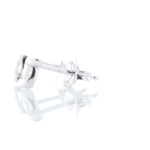 18ct White Gold Single Stone Bar Set Diamond Earring 0.25