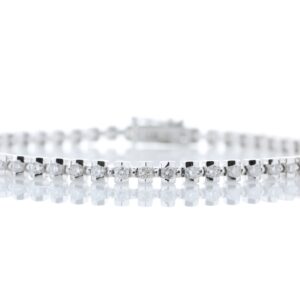 18ct White Gold Tennis Diamond Bracelet 1.82 Carats