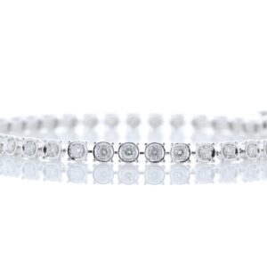 18ct White Gold Tennis Diamond Bracelet 1.48 Carats