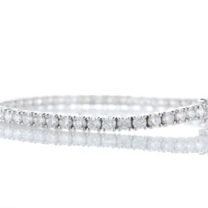 18ct White Gold Tennis Diamond Bracelet 6.00 Carats