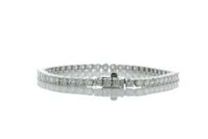 18ct White Gold Tennis Diamond Bracelet 10.00