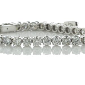 18ct White Gold Tennis Diamond Bracelet 12.68 Carats