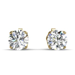 9ct Single Stone Four Claw Set Diamond Earring 0.10 Carats