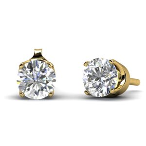 9ct Single Stone Four Claw Set Diamond Earring 0.10 Carats