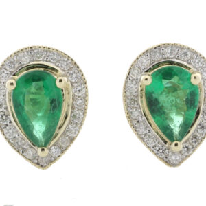 9ct Yellow Gold Other And Emerald Earring 0.20 Carats