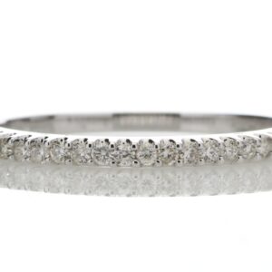 9ct White Gold Diamond Half Eternity Ring 0.25 Carats