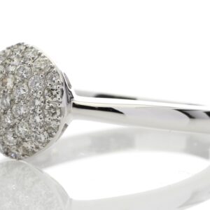 9ct White Gold Diamond Cluster Ring 0.51 Carats