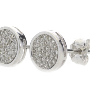 9ct White Gold Diamond Cluster Earring 0.28 Carats