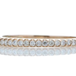 9ct Rose Gold Diamond Half Eternity Ring G SI 0.25 Carats