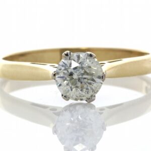 18ct Yellow Gold Brilliant Cut Diamond Engagement Ring 0.61 Carats