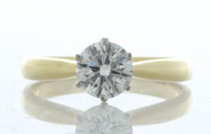 18ct Yellow Gold Single Stone LAB GROWN Diamond Ring 1.01