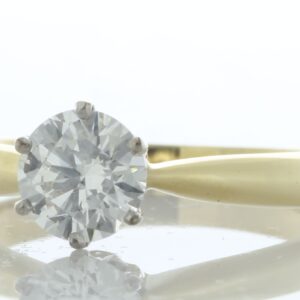 18ct Yellow Gold Single Stone LAB GROWN Diamond Ring 1.01