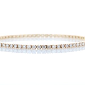 18ct Rose Gold Tennis Diamond Bracelet 2.00 Carats