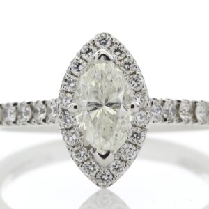 18ct White Gold Single Stone Diamond Ring (0.71) 1.10 Carats