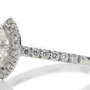 18ct White Gold Single Stone Diamond Ring (0.71) 1.10 Carats