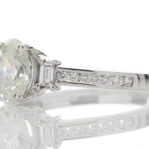 18ct Single Stone Claw Set With Stone Set Shoulders Diamond Ring (0.81) 1.05 Carats