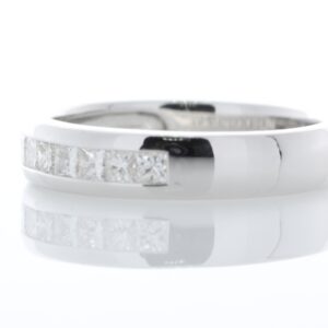 18ct White Gold Diamond Channel Set Half Eternity Ring 0.50 Carats