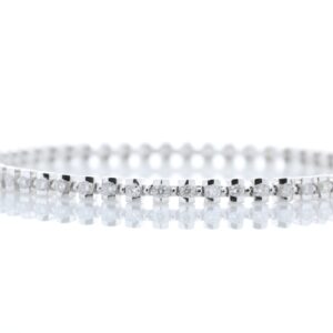 18ct White Gold Tennis Diamond Bracelet 1.82 Carats