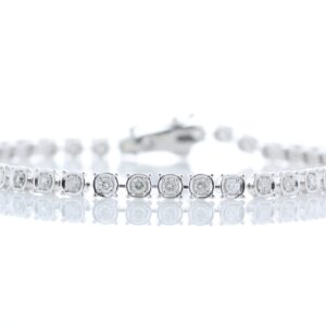 18ct White Gold Tennis Diamond Bracelet 1.48 Carats