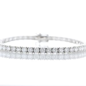 18ct White Gold Tennis Diamond Bracelet 6.00 Carats