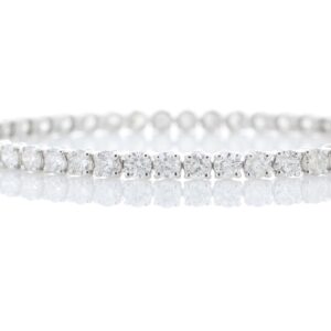 18ct White Gold Tennis Diamond Bracelet 9.00 Carats