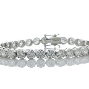 18ct White Gold Tennis Diamond Bracelet 13.27 Carats