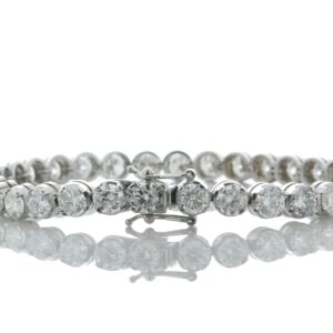 18ct White Gold Tennis Diamond Bracelet 13.27 Carats