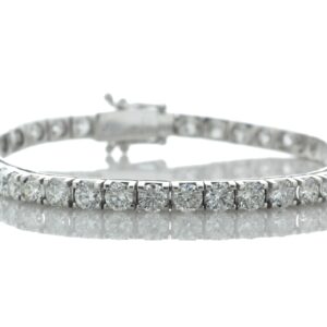 18ct White Gold Tennis Diamond Bracelet 8.65 Carats