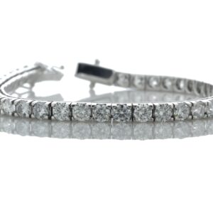 18ct White Gold Tennis Diamond Bracelet 9.05