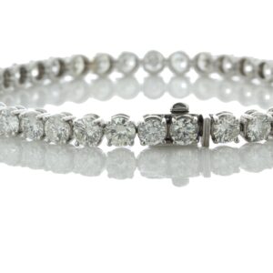 18ct White Gold Tennis Diamond Bracelet 13.01 Carats