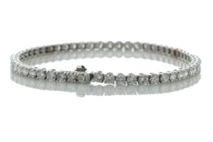 18ct White Gold Tennis Diamond Bracelet 4.83