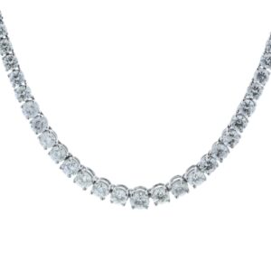 18ct White Gold Tennis Diamond Collarate 10.74 Carats