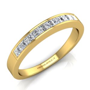 9ct Channel Set Semi Eternity Diamond Ring 0.50 Carats